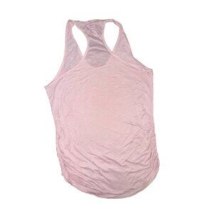Loveappella Pinkblush Womens Maternity Racerback Tank Top Pink Rayon XS
